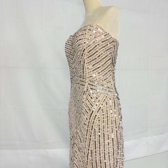 Stylish Sequin Strapless Dress – TEMPERANCE – Size XL (16) - Picture 2 of 6